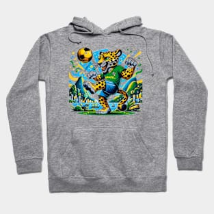 Brazilian Funny Leopard Soccer Hoodie